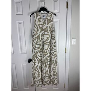 Whit Two Womens Sleeveless Leaf Print Maxi Dress Size XSP